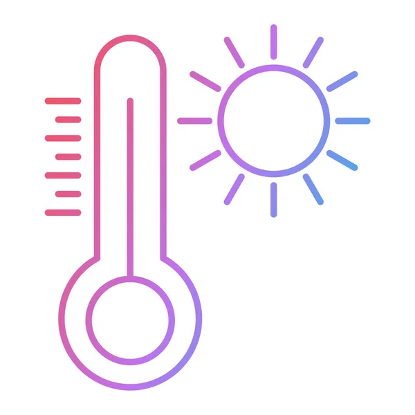 Illustrazione Vettoriale Icona Termometro — Vettoriale Stock