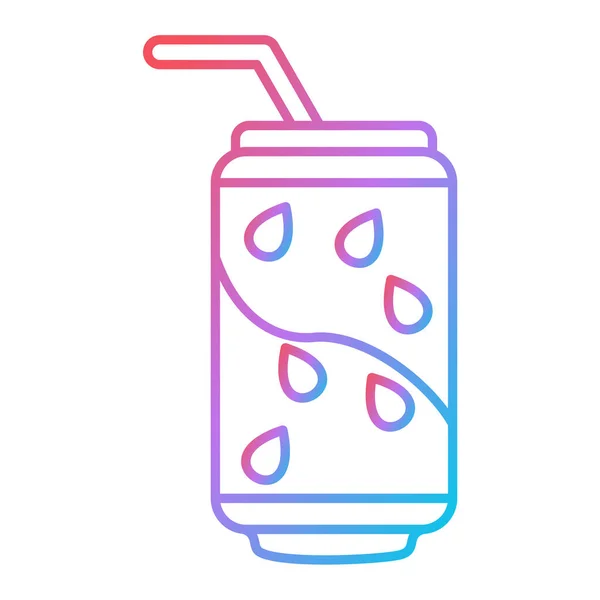 ソーダ ドリンク アイコン Web用ガラス瓶のベクトルアイコンの概略図 — ストックベクタ