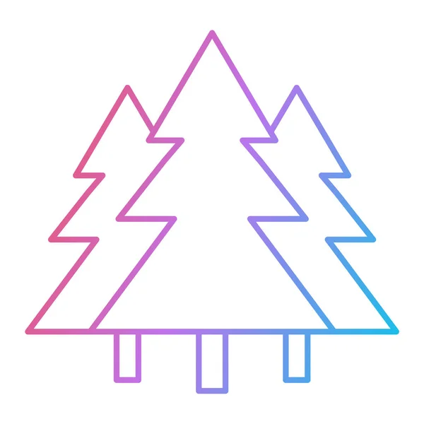 Різдвяні Ялинки Значок Векторний Дизайн Ілюстрації — стоковий вектор