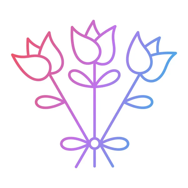 Flower Icon Outline Illustration Flowers Vector Nature Plant Isolated White — стоковый вектор