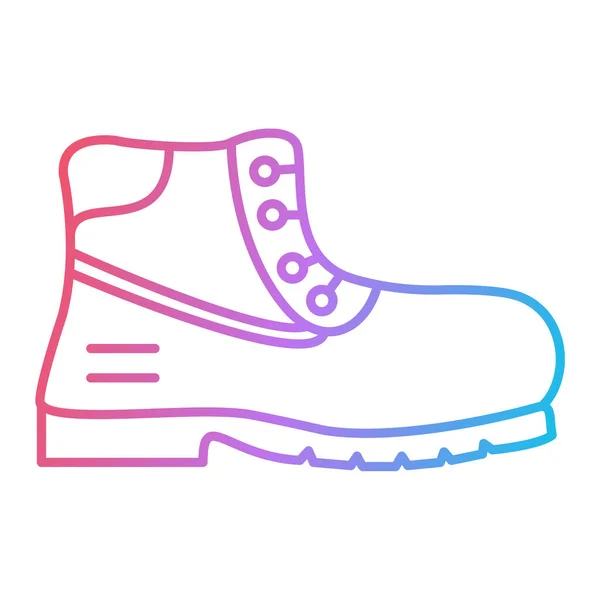 Shoe Boot Icon Outline Sneaker Sport Shoes Vector Illustration — Vector de stock