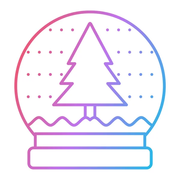 Χριστουγεννιάτικο Δέντρο Εικονίδιο Χιονιού Διάνυσμα Εικονογράφηση Σχεδιασμό — Διανυσματικό Αρχείο