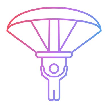 Paraşüt. Web simgesi basit tasarım