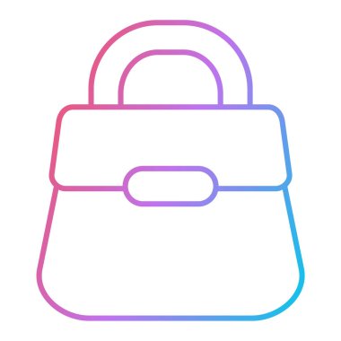 El çantası. Web simgesi basit illüstrasyon