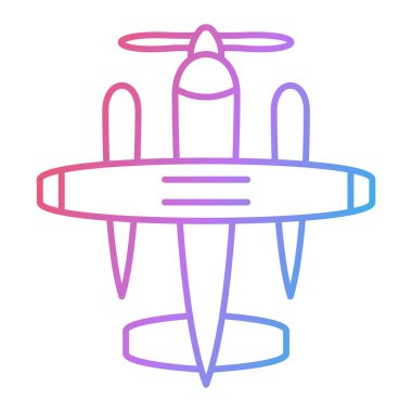 uçak ikonu vektör illüstrasyonu