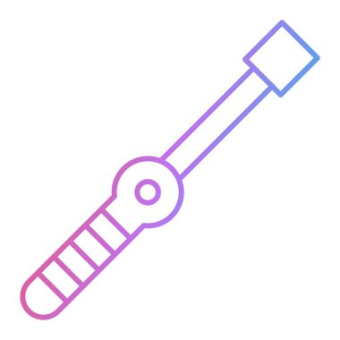 Anahtar aracı simgesi vektörü. İnce çizgi işareti. izole edilmiş sınır sembolü çizimi