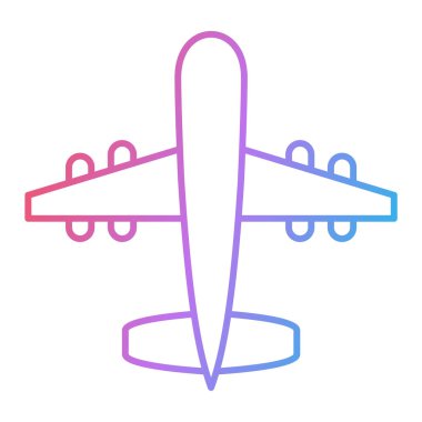 uçak ikonu vektör illüstrasyonu