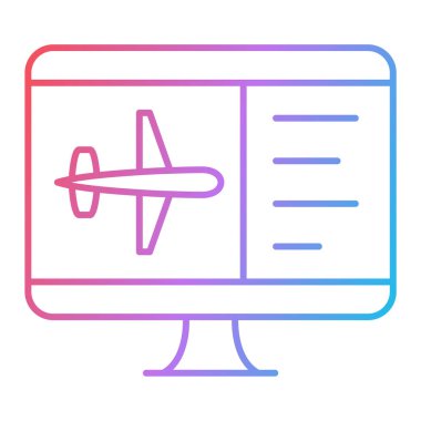 uçak ikonu vektör illüstrasyonu