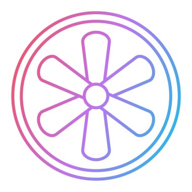 Beyaz arkaplanda izole edilmiş çizgi çizen çiçek simgesi. vektör illüstrasyonu