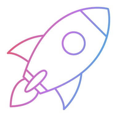 roket fırlatma simgesi vektör çizimi