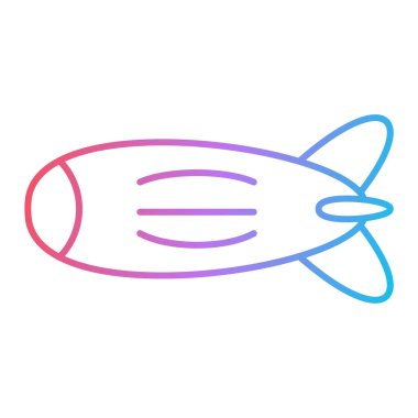 Beyaz arka planda pembe çizgi balık ikonu. vektör illüstrasyonu