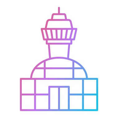 Modern yapı simgesinin vektör illüstrasyonu