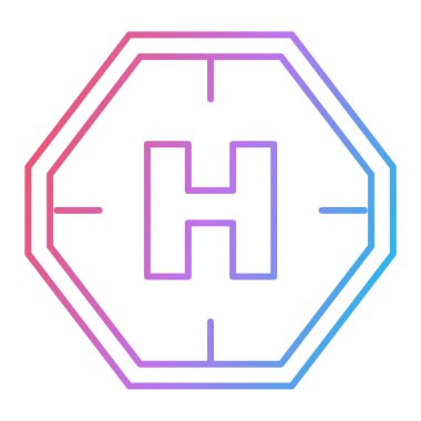 h l simge vektör illüstrasyonu