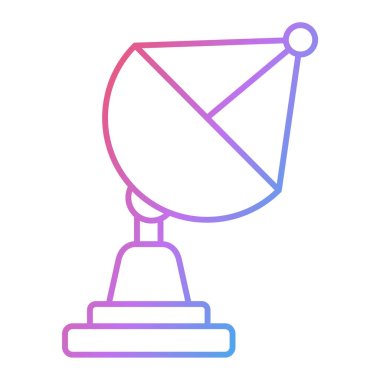 uydu anten simgesi. Web için radar vektör simgelerinin özet çizimi