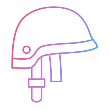 Kask ikonu. Web için itfaiyeci vektör simgelerinin özet çizimi