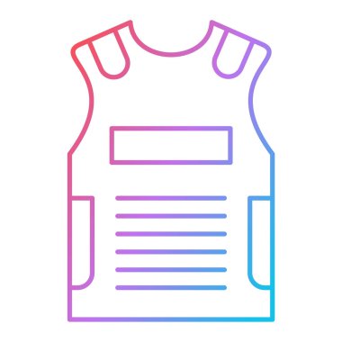 Kıyafet ikonu. Web için t-shirt vektör simgelerinin özet çizimi