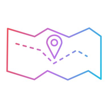 harita pin ikonu vektör illüstrasyonu