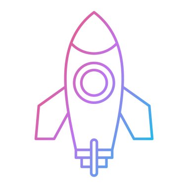 roket ikonu vektör illüstrasyonu