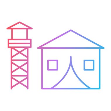 ev binası ikon vektör illüstrasyon tasarımı