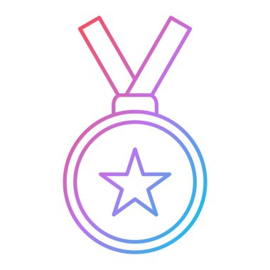 Madalya simgesi izole edilmiş vektör çizimi