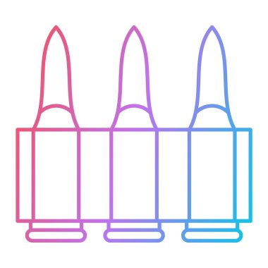 Moda Biçimli Mermi Simgesi İzole Arkaplan