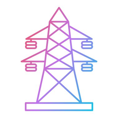 Elektrik ve enerji ikonunun vektör illüstrasyonu