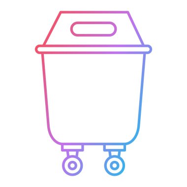 Çöp kutusu simgesi. Web için basit çöp kutusu vektör simgeleri çizimi