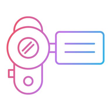 Beyaz arkaplanda izole edilmiş çizgi büyüteç simgesi. Renkli taslak konsepti. vektör.