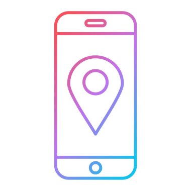 Cep telefonu simgesi, vektör illüstrasyonu