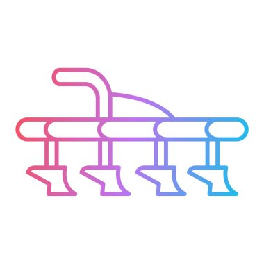 Sandalyenin çizgi simgesinin vektör illüstrasyonu