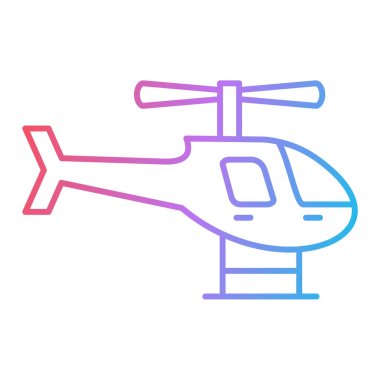 Helikopter simgesi vektör illüstrasyonu