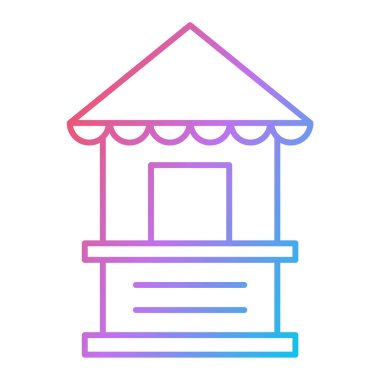 Modern b 'nin vektör illüstrasyonunda simge çizgisi eksik. güzel öğeler ev, otel mağazası olarak da kullanılabilir.