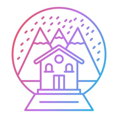 Kar ikonu vektör illüstrasyon tasarımlı Noel ağacı