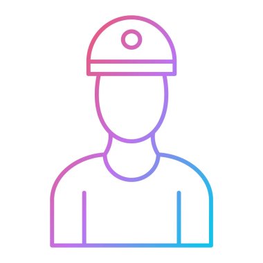 Moda tarzında izole edilmiş polis memuru simgesi