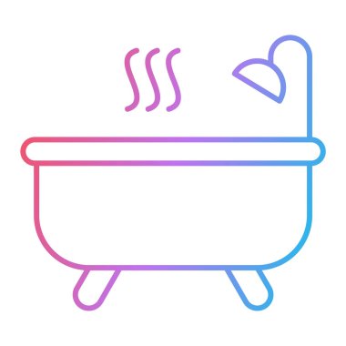 Küvet ikonu vektör illüstrasyonu