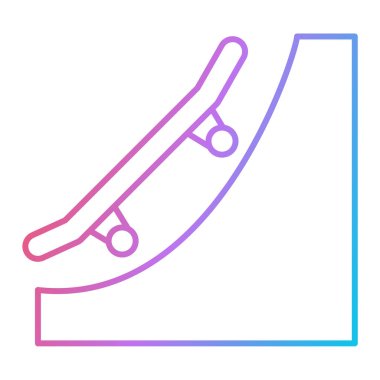 Kaykay simgesi vektör illüstrasyonu