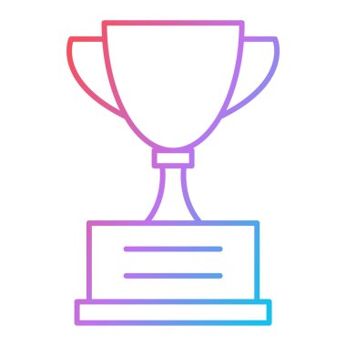 Kupa ikonu. Web için ödül vektör simgelerinin özet çizimi