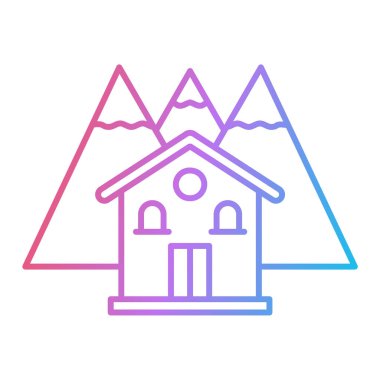 Bir ev simgesinin vektör illüstrasyonu