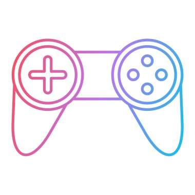 joystick satır simgesi, vektör illüstrasyonu