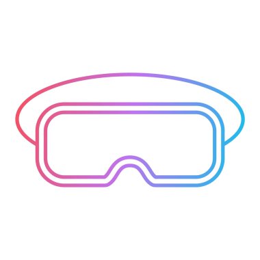 Dalış maskesi simgesi. Web için şnorkel vektör simgelerinin özet çizimi