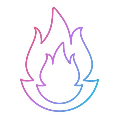 Bir alev simgesinin vektör illüstrasyonu