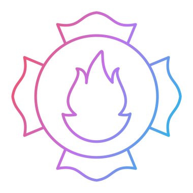 Bir alev simgesinin vektör illüstrasyonu