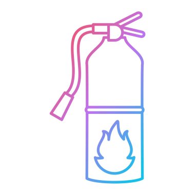 Yangın söndürme ikonu. Web için gaz hidrantı vektör simgelerinin özet çizimi