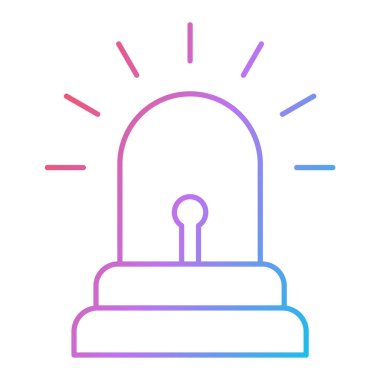 Tek siren simge vektör çizim