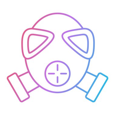 Bir maske simgesinin vektör illüstrasyonu