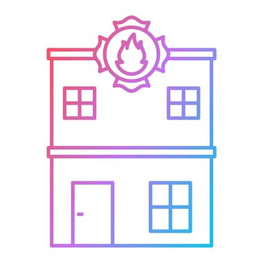 Ateşin vektör illüstrasyon simgesi 