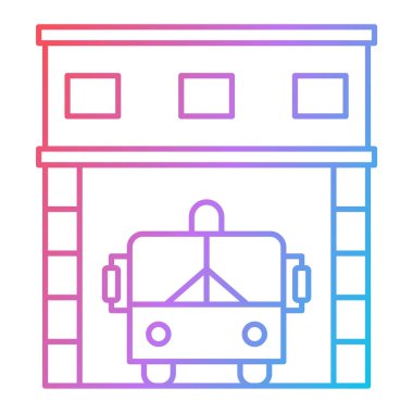 bus simgesi vektör illüstrasyonu