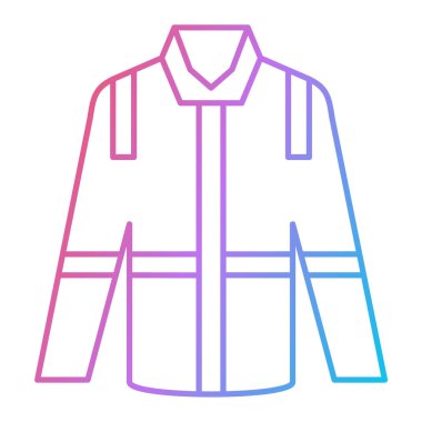 Ceket ikonu. Web için kıyafet vektör sembolünün basit bir illüstrasyonu