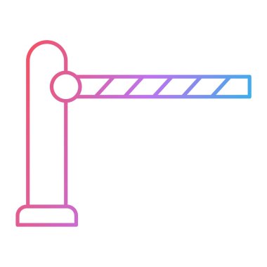 beyaz arkaplanda izole edilmiş bariyer simgesi vektörü Web ve mobil uygulama tasarımı, yol işareti, doğrusal logo