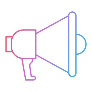 Megafon ikonu vektör illüstrasyonu